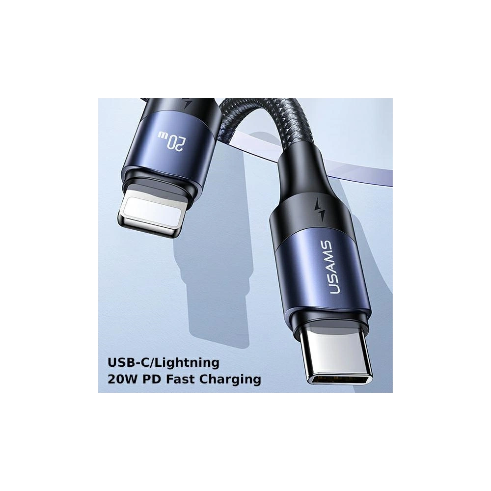 Hurtownia GSM - Kabel USAMS U71 USB-C na Lightning 2m 20W PD Fast Charge černý/black SJ522USB01 - USA430BLK - {ean13} - Hurt