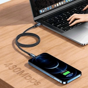 Kabel USAMS U71 USB-C na Lightning 2m 20W PD Fast Charge czarny/black SJ522USB01