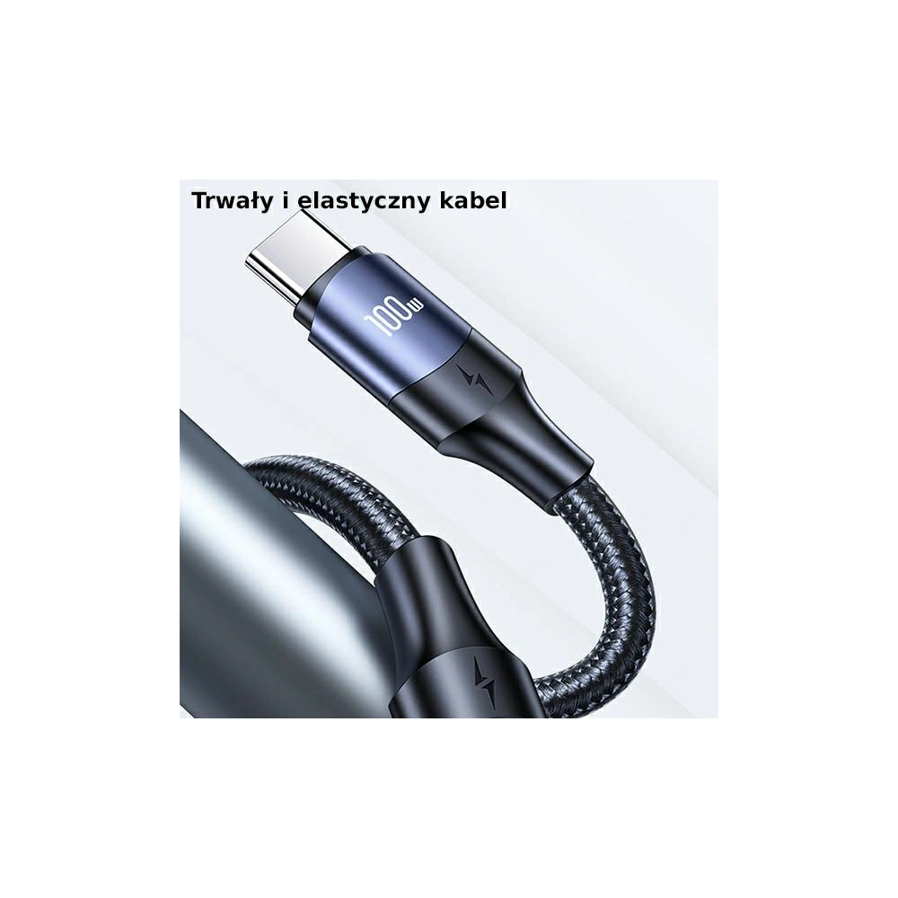 Hurtownia GSM - Kabel USAMS U71 USB-C na USB-C 2m 100W PD Fast Charge czarny/black SJ525USB01 - USA433BLK - {ean13} - Hurt