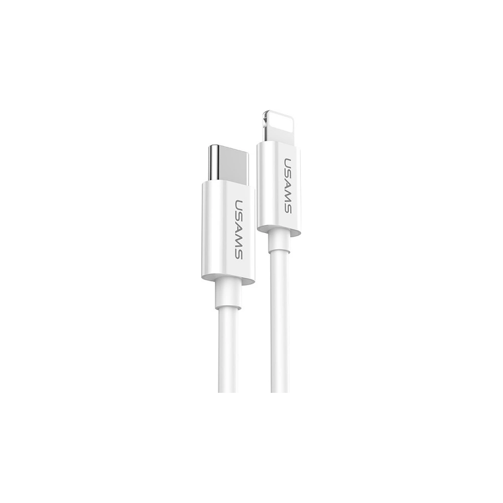 Hurtownia GSM - Kabel USAMS USB-C na Lightning 1,2m 2A bílý/white SJ191TL01 PD rychlé nabíjení - USA438WHT - {ean13} - Hurt
