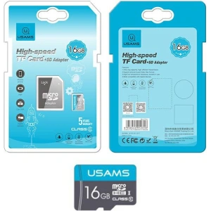 Hurtownia GSM - Paměťová karta USAMS 16GB 10C + adaptér ZB117TF01 - USA445 - {ean13} - Hurt