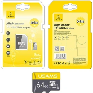 Hurtownia GSM - Paměťová karta USAMS 64GB 10C + adaptér ZB119TF01 - USA447 - {ean13} - Hurt