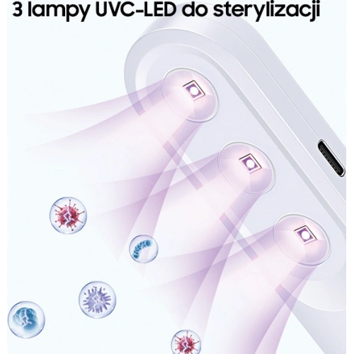 Lampa dezynfekująca mini UV-C USAMS ręczna sterylizator biały/white ZB159XDD01