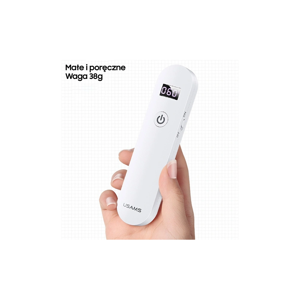 Hurtownia GSM - Dezinfekční mini UV-C lampa USAMS ruční sterilizátor bílá/white ZB159XDD01 - USA448WHT - {ean13} - Hurt