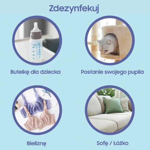 Lampa dezynfekująca mini UV-C USAMS ręczna sterylizator biały/white ZB159XDD01