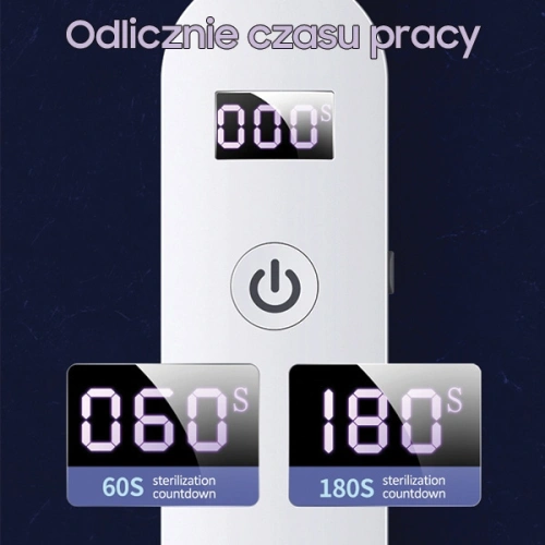 Lampa dezynfekująca mini UV-C USAMS ręczna sterylizator biały/white ZB159XDD01