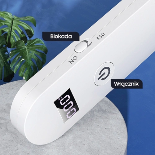 Lampa dezynfekująca mini UV-C USAMS ręczna sterylizator biały/white ZB159XDD01