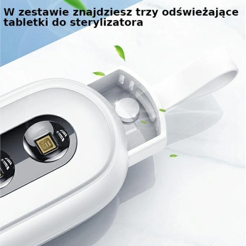 Lampa do dezynfekcji toalety UV-C USAMS ręczna sterylizator biały/white ZB210XDH01