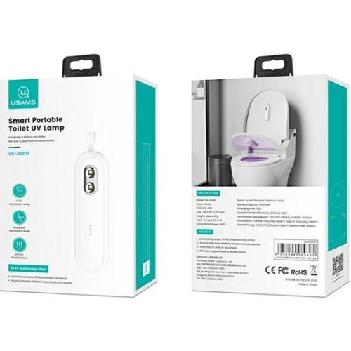 Lampa do dezynfekcji toalety UV-C USAMS ręczna sterylizator biały/white ZB210XDH01