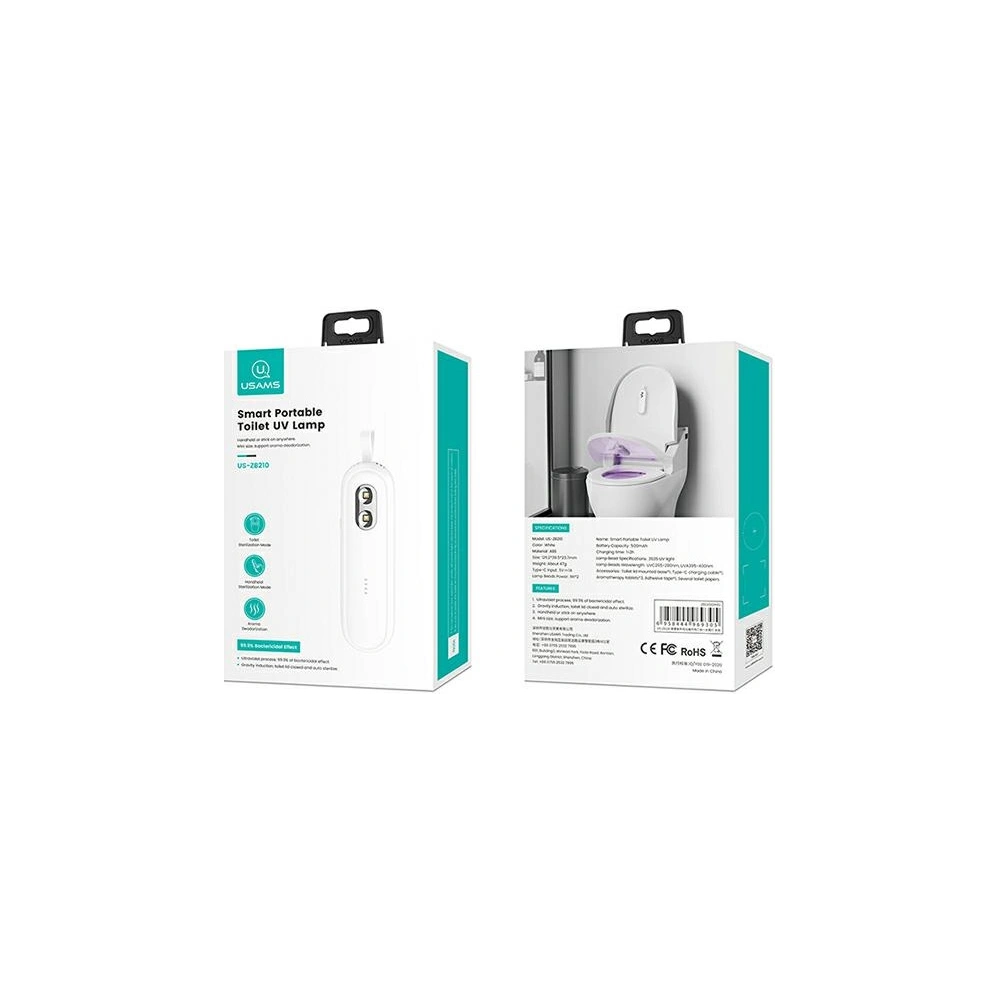 Hurtownia GSM - Lampa na dezinfekci toalety UV-C USAMS ruční sterilizátor bílá/white ZB210XDH01 - USA449WHT - {ean13} - Hurt