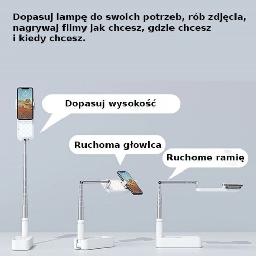 Lampa LED multifunkcyjna USAMS Live Show biały/white ZB20901