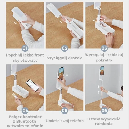 Lampa LED multifunkcyjna USAMS Live Show biały/white ZB20901