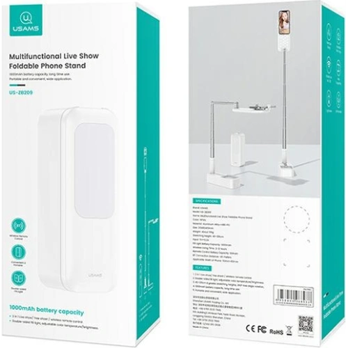 Lampa LED multifunkcyjna USAMS Live Show biały/white ZB20901