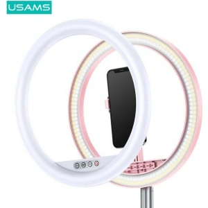 Hurtownia GSM - Lampa pierścieniowa LED ring USAMS biały/white ZB120ZJ02 - USA451WHT - {ean13} - Hurt