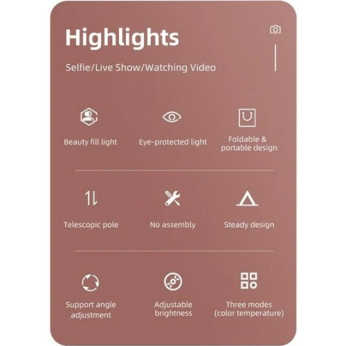 Lampa pierścieniowa LED ring USAMS biały/white ZB120ZJ02