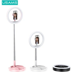 Hurtownia GSM - Lampa pierścieniowa LED ring USAMS różowy/pink ZB120ZJ03 - USA453PNK - {ean13} - Hurt