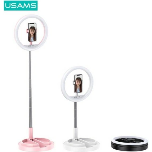 Lampa pierścieniowa LED ring USAMS różowy/pink ZB120ZJ03