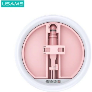 Hurtownia GSM - Lampa pierścieniowa LED ring USAMS różowy/pink ZB120ZJ03 - USA453PNK - {ean13} - Hurt