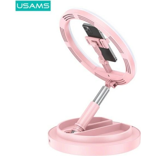Lampa pierścieniowa LED ring USAMS różowy/pink ZB120ZJ03