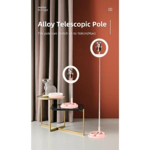 Lampa pierścieniowa LED ring USAMS różowy/pink ZB120ZJ03