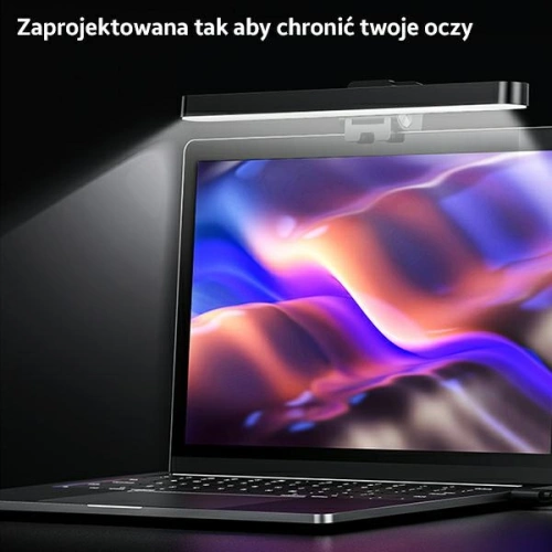 Lampka LED na laptop USAMS U-View Series czarny/black ZB236PMD01