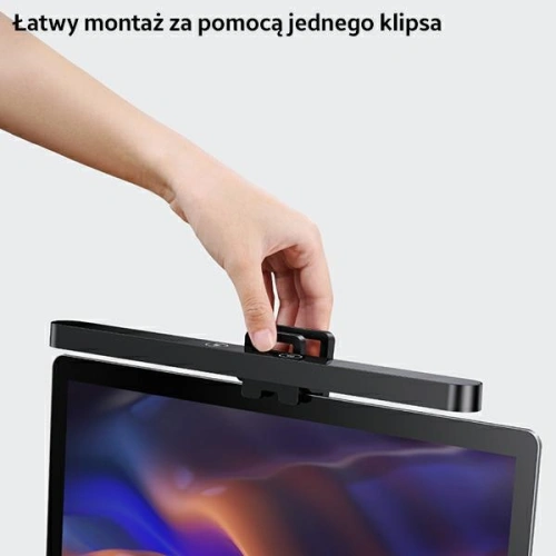 Lampka LED na laptop USAMS U-View Series czarny/black ZB236PMD01