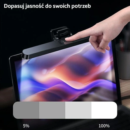 Lampka LED na laptop USAMS U-View Series czarny/black ZB236PMD01