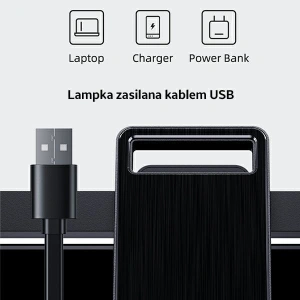Hurtownia GSM - Lampka LED na laptop USAMS U-View Series czarny/black ZB236PMD01 - USA456BLK - {ean13} - Hurt
