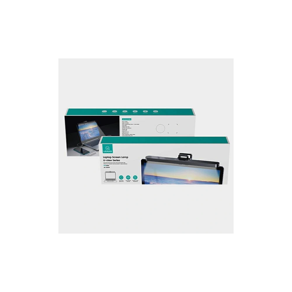 LED lampička na laptop USAMS U-View Series černá/black ZB236PMD01