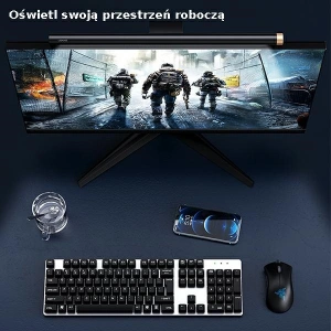Hurtownia GSM - Lampka LED na monitor USAMS Starry Serie s czarny/black ZB224PMD01 - USA457BLK - {ean13} - Hurt