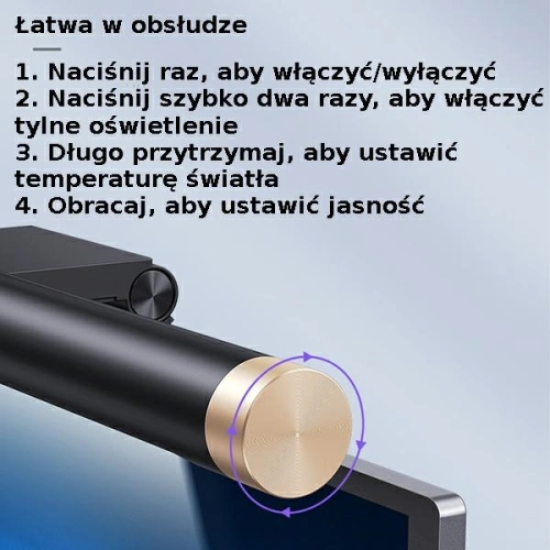 Lampka LED na monitor USAMS Starry Serie s czarny/black ZB224PMD01