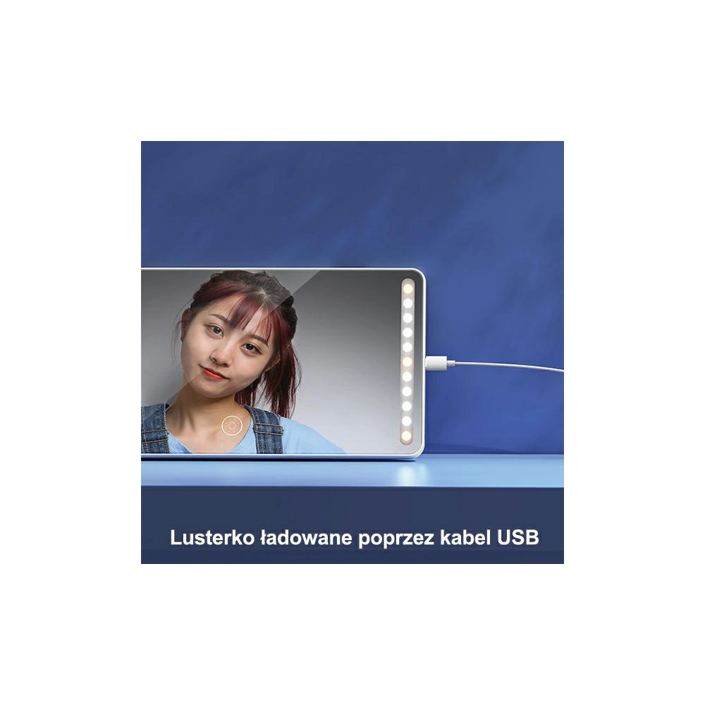 Hurtownia GSM - Zrcátko se světlem LED do auta USAMS bílé/white ZB175CZHZJ01 montované na sluneční clonu - USA460WHT - {ean13} - Hurt
