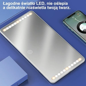 Hurtownia GSM - Lusterko ze światłem LED do auta USAMS czarne/black ZB175CZHZJ02 montowane na osłaonę przeciwsłoneczną - USA461BLK - {ean13} - Hurt