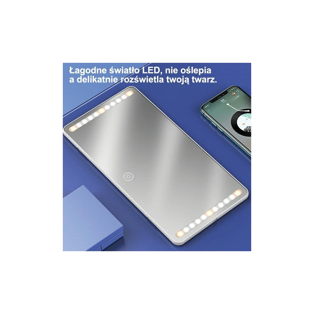Hurtownia GSM - Lusterko ze światłem LED do auta USAMS czarne/black ZB175CZHZJ02 montowane na osłaonę przeciwsłoneczną - USA461BLK - {ean13} - Hurt