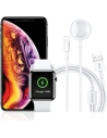 Hurtownia GSM - Ładowarka indukcyjna USAMS Apple Watch +kabel lightning 2w1 biały/white CC076WH01 - USA463WHT - {ean13} - Hurt