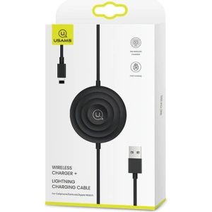Hurtownia GSM - Ładowarka indukcyjna USAMS US-CC096 10W z kablem lightning czarny/black CC96WH01 - USA468BLK - {ean13} - Hurt