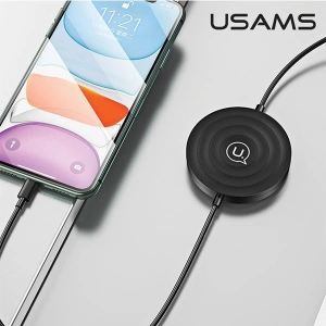 Hurtownia GSM - Ładowarka indukcyjna USAMS US-CC096 10W z kablem lightning czarny/black CC96WH01 - USA468BLK - {ean13} - Hurt