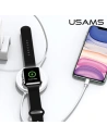 Indukční nabíječka USAMS US-CC096 10W s lightning kabelem černá/black CC96WH01