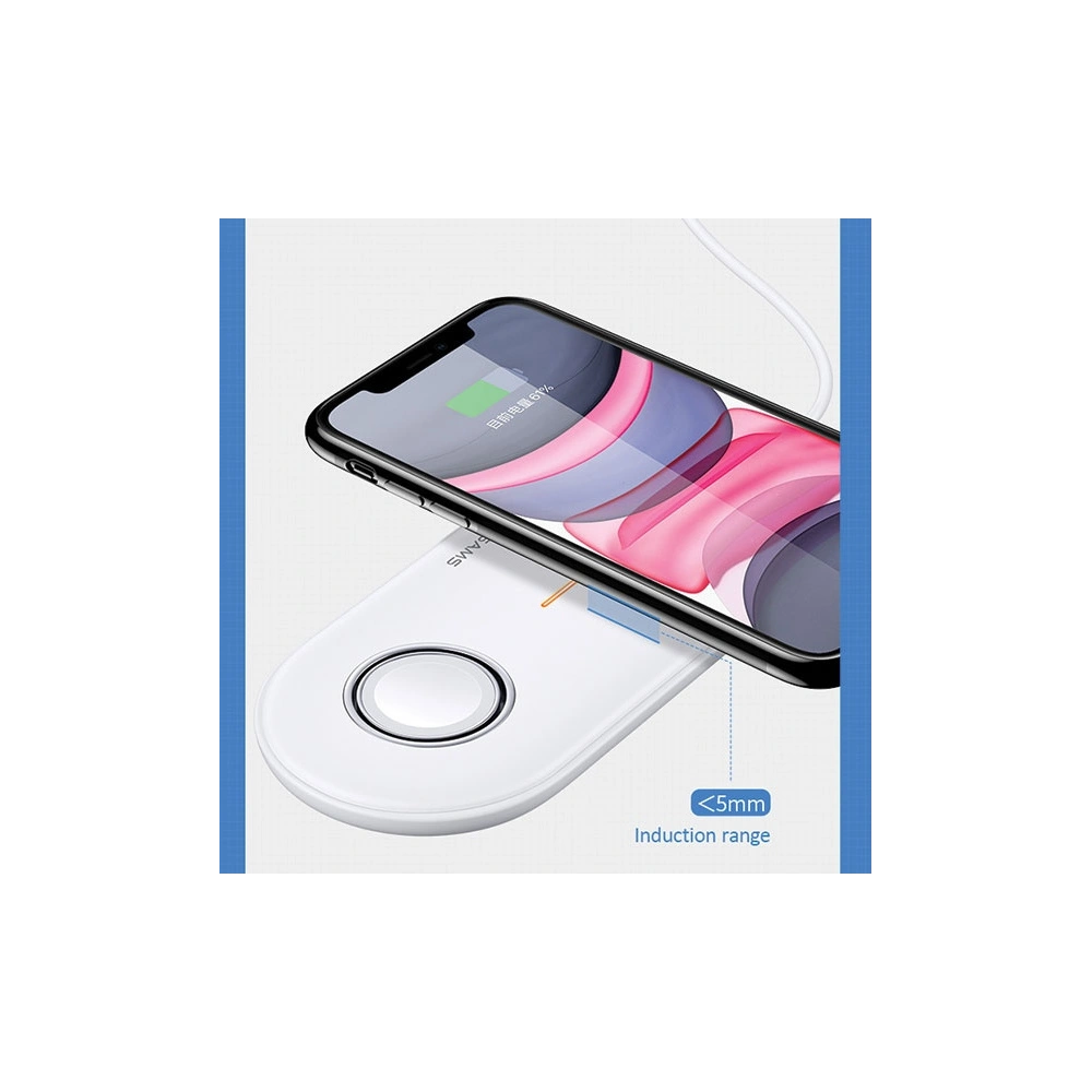 Hurtownia GSM - Indukční nabíječka USAMS US-CD119 10W 2w1 Apple Watch/Smartphone bílá/white CD119WH01 - USA470WHT - {ean13} - Hurt