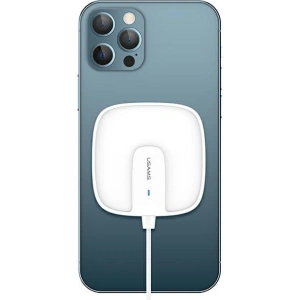 Hurtownia GSM - Ładowarka indukcyjna USAMS US-CD159 magnetic W1 15W Extra-thin Apple iPhone 12 series biały/white CD159DZ02 - USA478WHT - {ean13} - Hurt