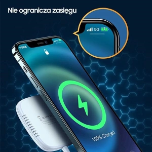 Hurtownia GSM - Ładowarka indukcyjna USAMS US-CD159 magnetic W1 15W Extra-thin Apple iPhone 12 series biały/white CD159DZ02 - USA478WHT - {ean13} - Hurt