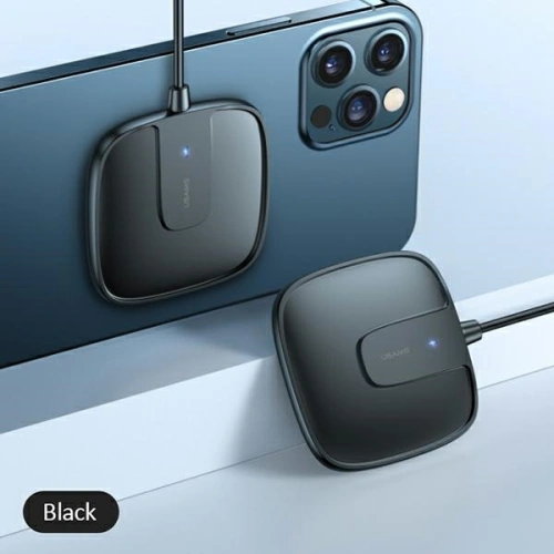 Ładowarka indukcyjna USAMS US-CD159 magnetic W1 15W Extra-thin Apple iPhone 12 series czarny/black CD159DZ01