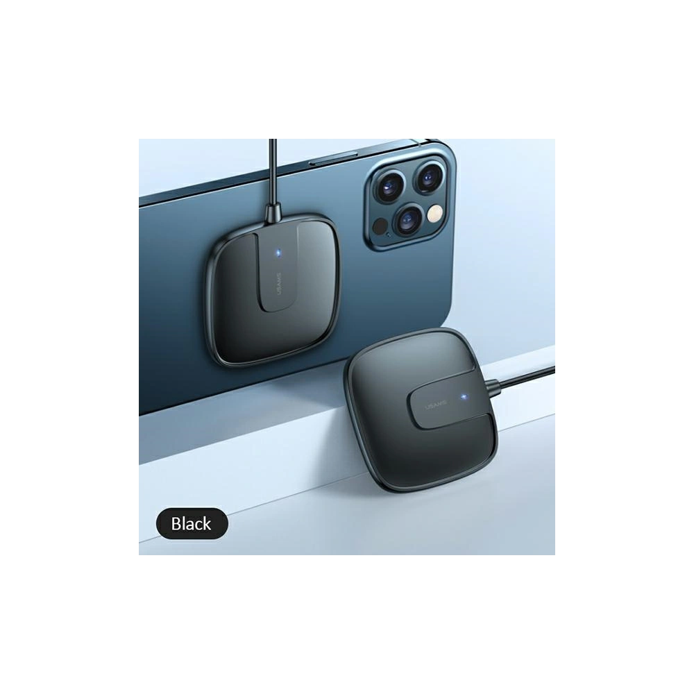 Hurtownia GSM - Indukční nabíječka USAMS US-CD159 magnetic W1 15W Extra-tenká Apple iPhone 12 série černá/black CD159DZ01 - USA479BLK - {ean13} - Hurt