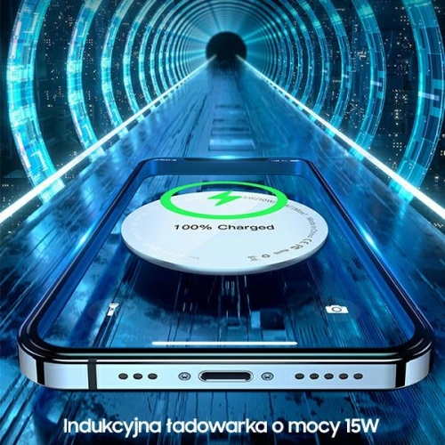Ładowarka indukcyjna USAMS US-CD160 magnetic W2 15W aluminiowa Apple iPhone 12 series srebrny/silver CD160DZ01