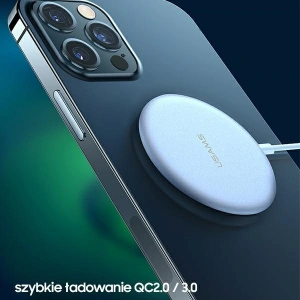 Hurtownia GSM - Ładowarka indukcyjna USAMS US-CD160 magnetic W2 15W aluminiowa Apple iPhone 12 series srebrny/silver CD160DZ01 - USA480SLV - {ean13} - Hurt