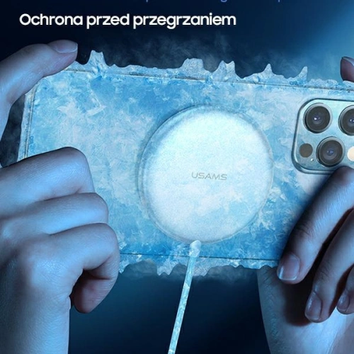 Ładowarka indukcyjna USAMS US-CD160 magnetic W2 15W aluminiowa Apple iPhone 12 series srebrny/silver CD160DZ01