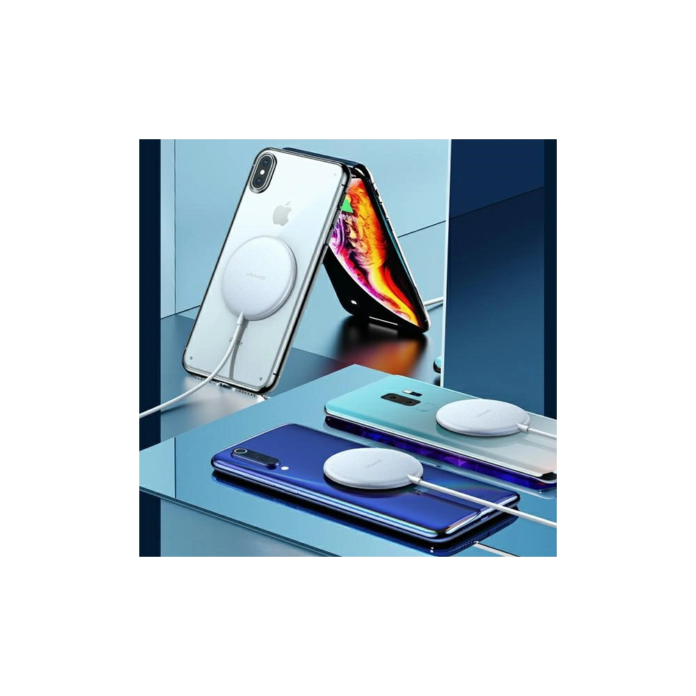 Hurtownia GSM - Indukční nabíječka USAMS US-CD160 magnetic W2 15W hliníková Apple iPhone 12 series stříbrná/silver CD160DZ01 - USA480SLV - {ean13} - Hurt