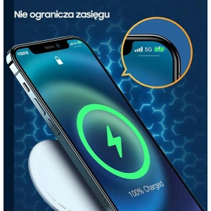 Hurtownia GSM - Ładowarka indukcyjna USAMS US-CD160 magnetic W2 15W aluminiowa Apple iPhone 12 series srebrny/silver CD160DZ01 - USA480SLV - {ean13} - Hurt