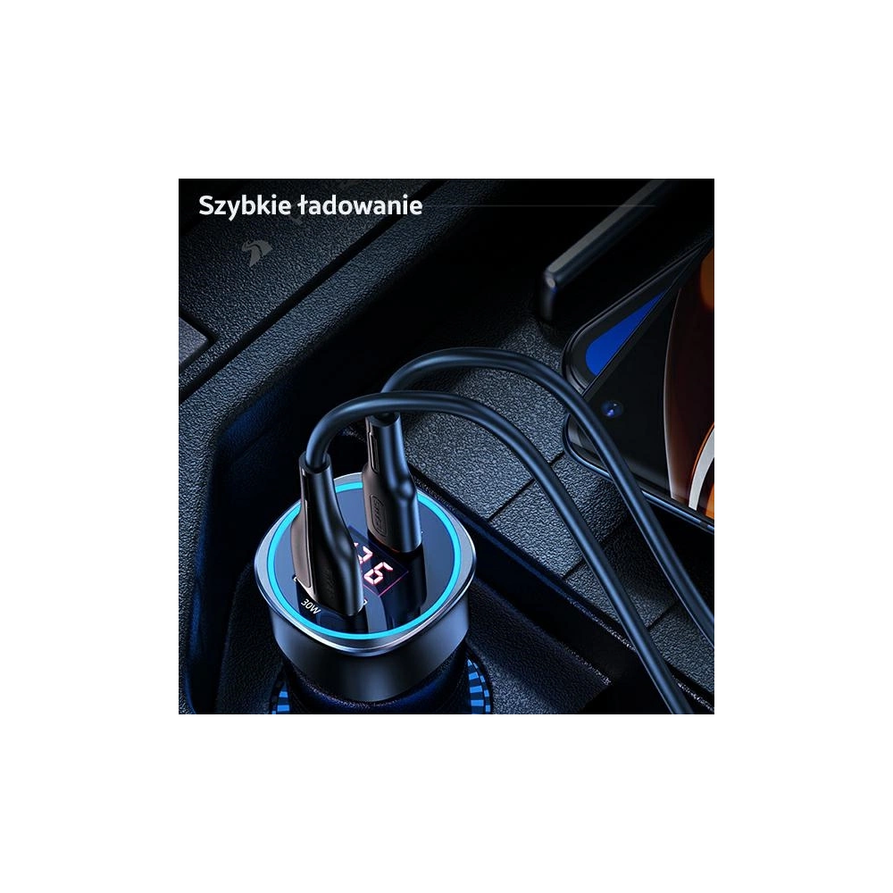 Hurtownia GSM - Automobilní nabíječka USAMS C26 1xUSB+1xUSB-C 95W Rychlé nabíjení černá/black CC146TC01 - USA485BLK - {ean13} - Hurt