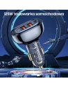 Hurtownia GSM - Automobilová nabíječka USAMS 1xUSB-C 2xUSB-A 125W rychlé nabíjení transparentní černá CC158CC01 - USA486BLK - {ean13} - Hurt